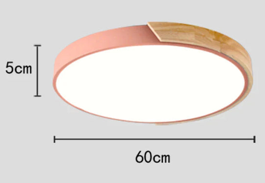 Allison - Nordic Wood led Ceiling Lights Modern Colorful Bedroom Ceiling Lamps Round thin plafondlamp Lighting lamparas de techo 30cm 40cm