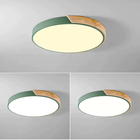 Allison - Nordic Wood led Ceiling Lights Modern Colorful Bedroom Ceiling Lamps Round thin plafondlamp Lighting lamparas de techo 30cm 40cm