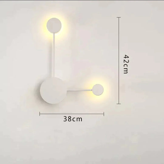 Alora | Modern Sputnik Led Wall Light White 2 Heads / Warm Lamp