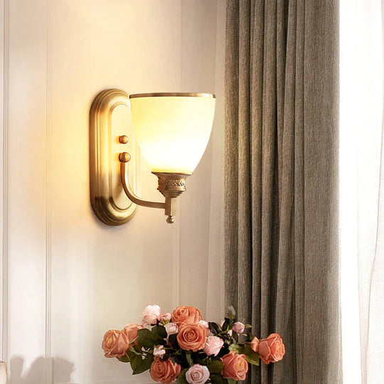 American Bedroom Bedside Copper Wall Lamp