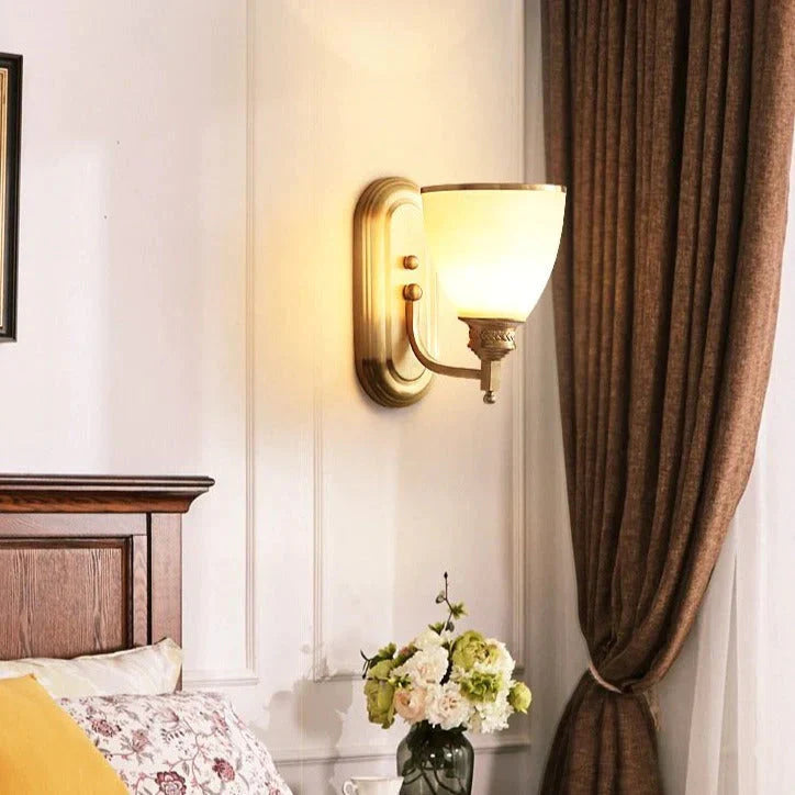 American Bedroom Bedside Copper Wall Lamp