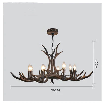 American Country Retro style Antler 2 Tier Chandelier Lamp