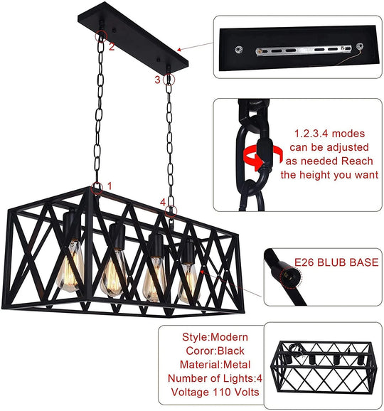 American Retro Iron Chandelier