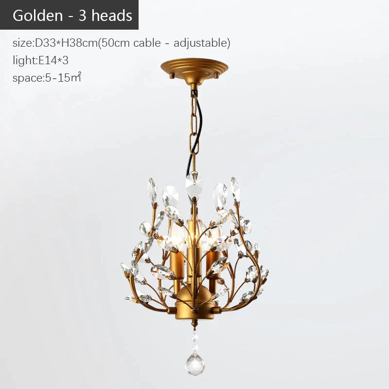 Arlyn - Nordic Vintage Candle Tree Of Life Crystal Chandelier