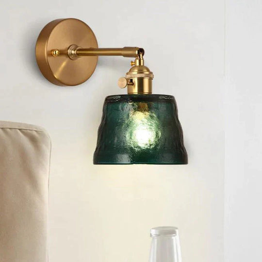 Art Living Room Bedroom Balcony Mirror Bedside Brass Copper Wall Lamp Lamps