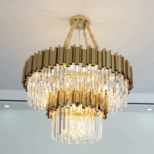 Astrid - Gold Chandelier With K9 Crystals Crystal Chandelier