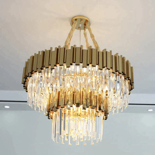 Astrid - Gold Chandelier With K9 Crystals Crystal Chandelier