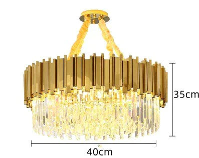 Astrid - Gold Chandelier With K9 Crystals Crystal Chandelier