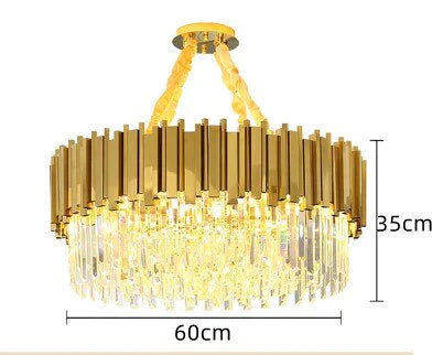 Astrid - Gold Chandelier With K9 Crystals Crystal Chandelier