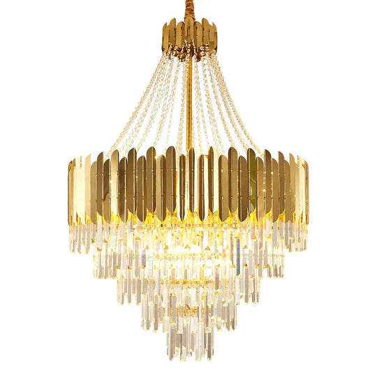 Avah - Gold Large Crystal Chandelier