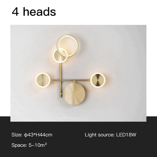 Ayten - Modern Style Golden Led Wall Lamp For Living Room Bedroom Dining Aisle Lighting Light