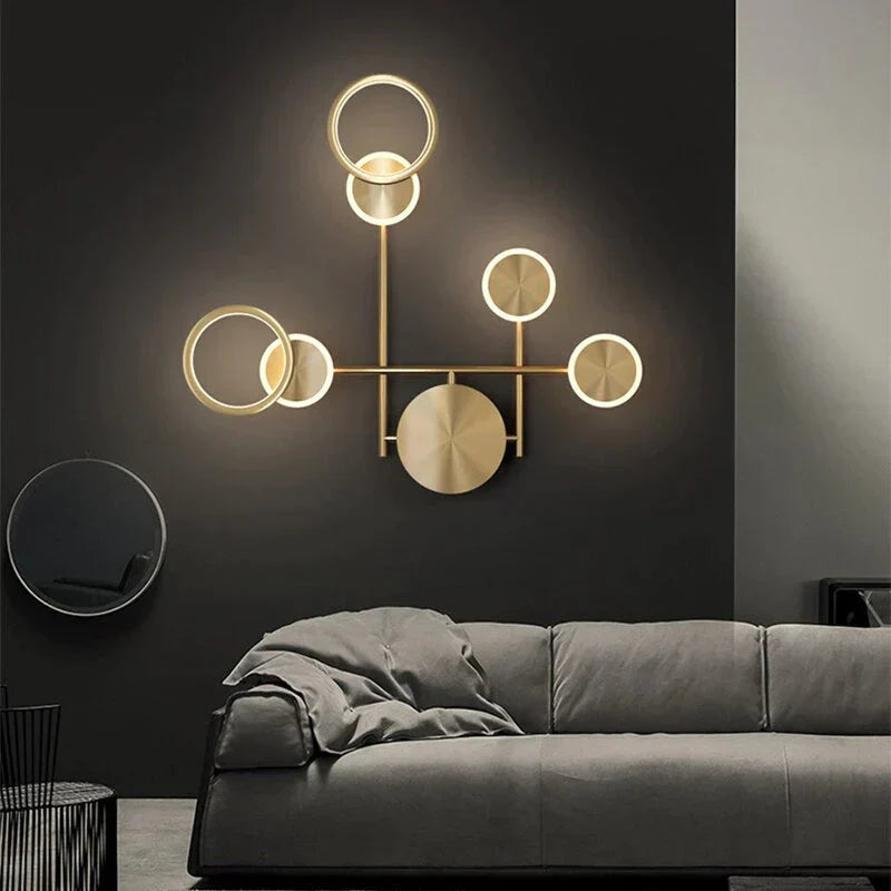 Ayten - Modern Style Golden LED Wall Lamp For Living Room Bedroom Dining Room Aisle Lighting