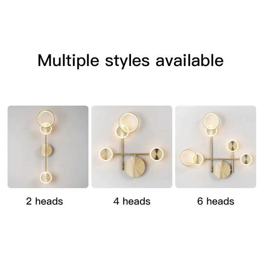 Ayten - Modern Style Golden Led Wall Lamp For Living Room Bedroom Dining Aisle Lighting Light