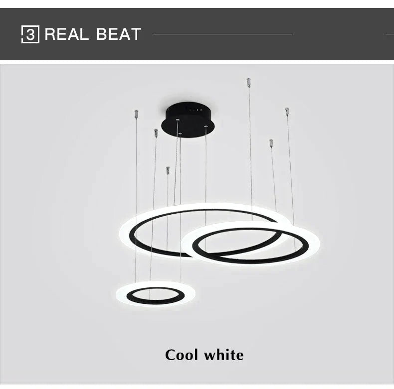 Black Circle Modern Led Pendant Light Surface Mounted Hanging Light Led Pendant Lamp Dining Room Living Room Luminaire