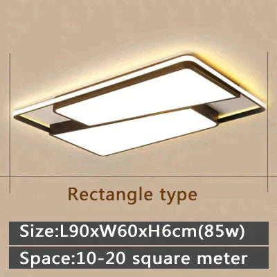 Black Frame Modern Led Ceiling Light For Living Room Bedroom Dining Room Chandelier Lamp Luminaires