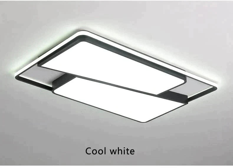 Black Frame Modern Led Ceiling Light For Living Room Bedroom Dining Room Chandelier Lamp Luminaires