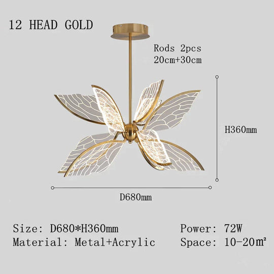 Butterfly LED Pendant Lamp for Living Dining Room Restaurant Home Decoration