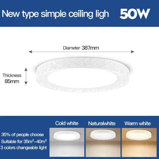 Ceiling Lights LED ceiling Light Surface Mounted Lamp 16W 30W 50W 70W Changeable Panel Lamps For Home Kitchen Lighting