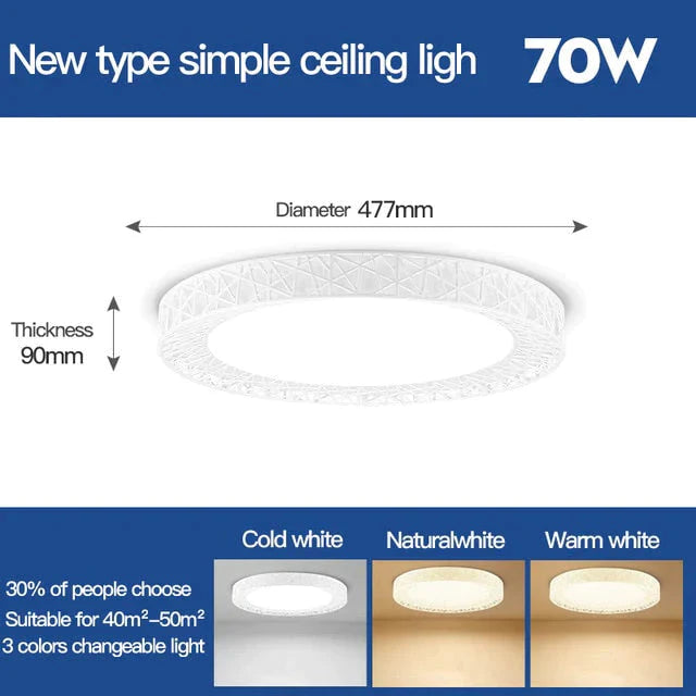 Ceiling Lights LED ceiling Light Surface Mounted Lamp 16W 30W 50W 70W Changeable Panel Lamps For Home Kitchen Lighting