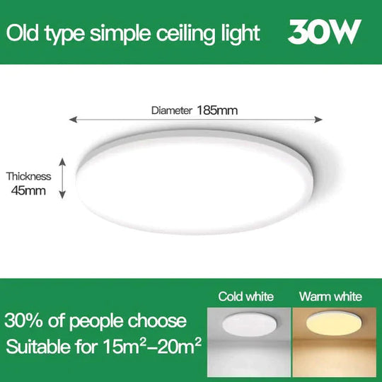 Ceiling Lights LED ceiling Light Surface Mounted Lamp 16W 30W 50W 70W Changeable Panel Lamps For Home Kitchen Lighting