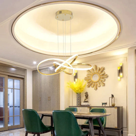 Chrome/Gold Plated Modern Led Pendant Lights For Dining Room Kitchen Room Hanging Led Pendant Lamp 90-260V