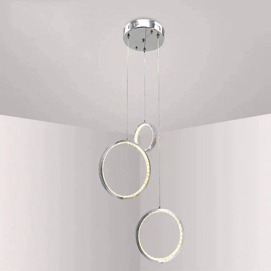 Circle Led Crystal Light New Hanging Pendant Crystal 36W Prety Corridor Hotel Pendant Lamp Dining Room Lights Living Room