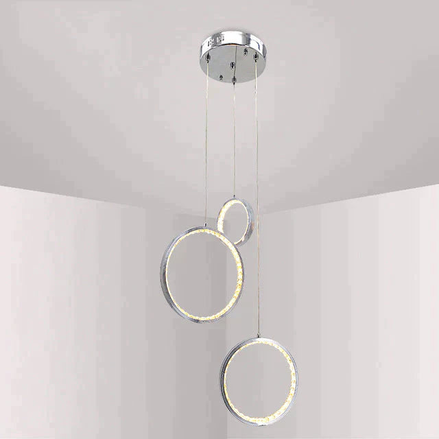 Circle Led Crystal Light New Hanging Pendant 36W Prety Corridor Hotel Lamp Dining Room Lights Living