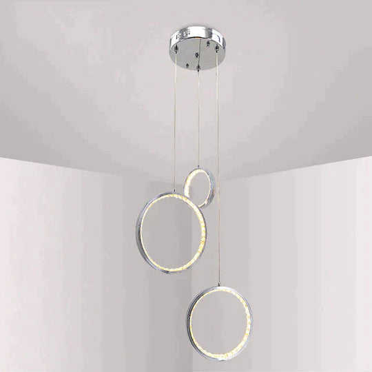 Circle Led Crystal Light New Hanging Pendant 36W Prety Corridor Hotel Lamp Dining Room Lights Living