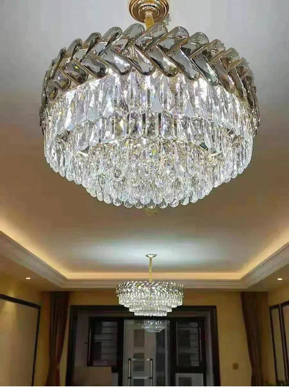 Clara - Round/Rectangle Crystal Chandelier