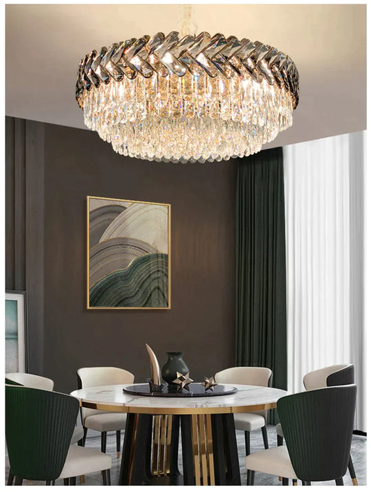 Clara - Round/Rectangle Crystal Chandelier