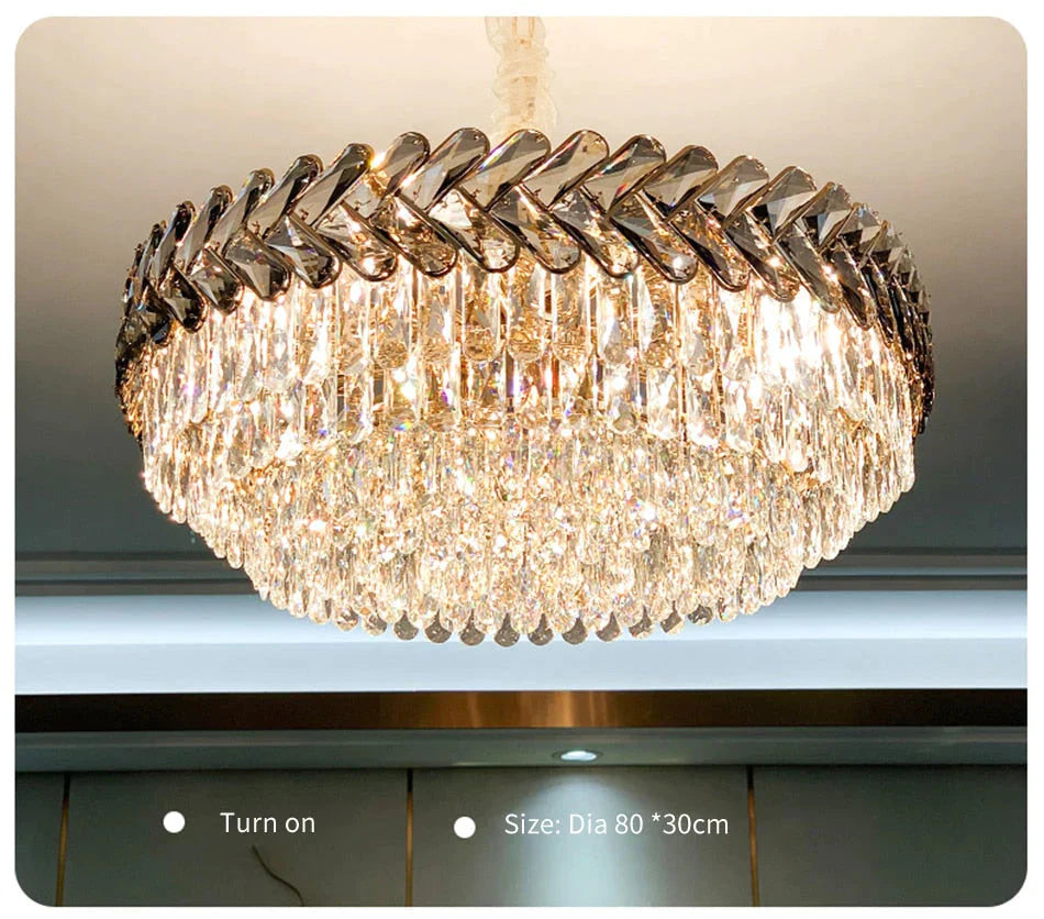 Clara - Round/Rectangle Crystal Chandelier