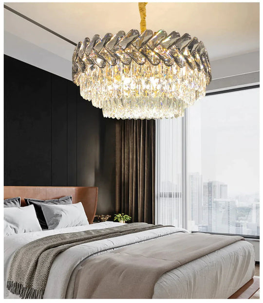 Clara - Round/Rectangle Crystal Chandelier