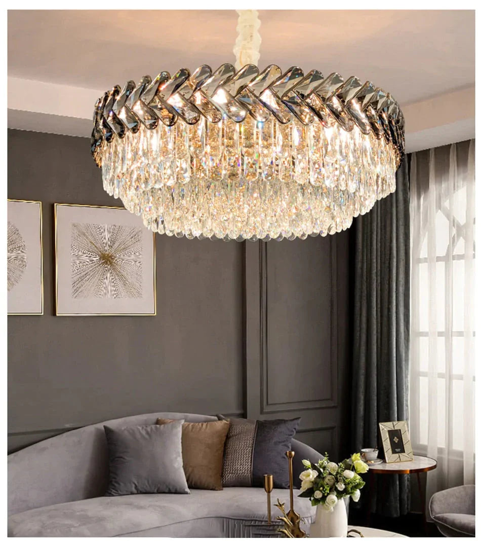 Clara - Round/Rectangle Crystal Chandelier