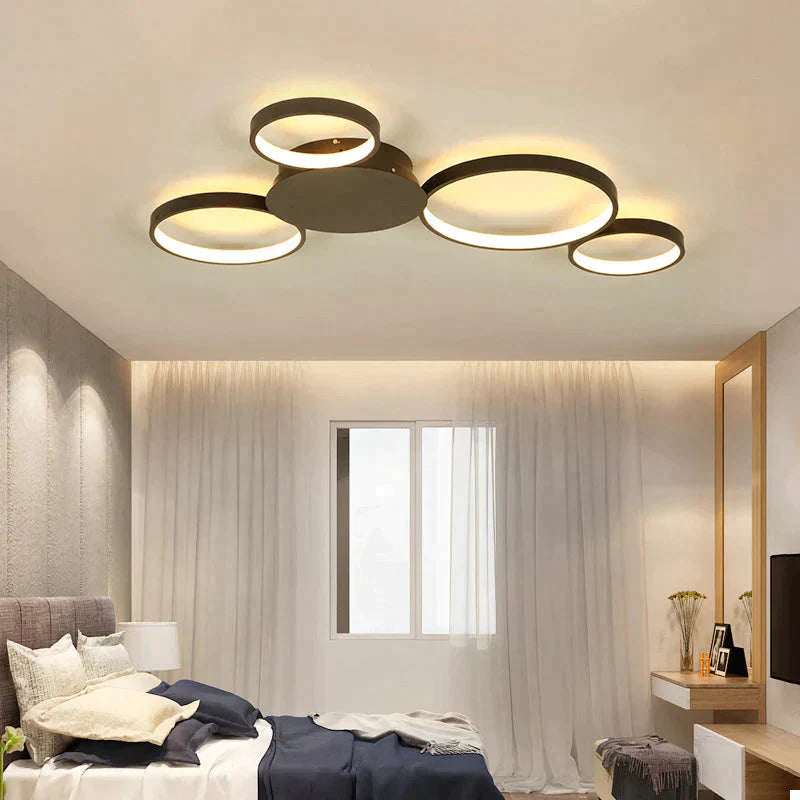 Coffee Or White Finish Modern Led Ceiling Lights For Living Room Master Bedroom Home Deco Lamp