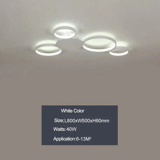 Coffee or White Finish Modern Led Ceiling Lights For Living Room Master Bedroom Home Deco Ceiling Lamp Fixtures