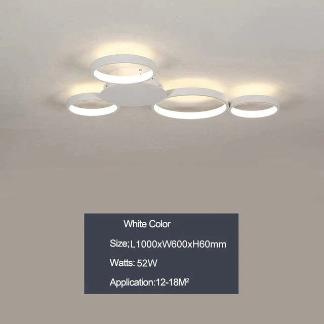 Coffee or White Finish Modern Led Ceiling Lights For Living Room Master Bedroom Home Deco Ceiling Lamp Fixtures