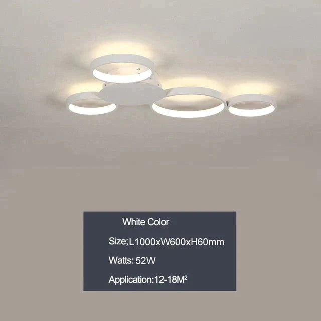 Coffee Or White Finish Modern Led Ceiling Lights For Living Room Master Bedroom Home Deco Lamp