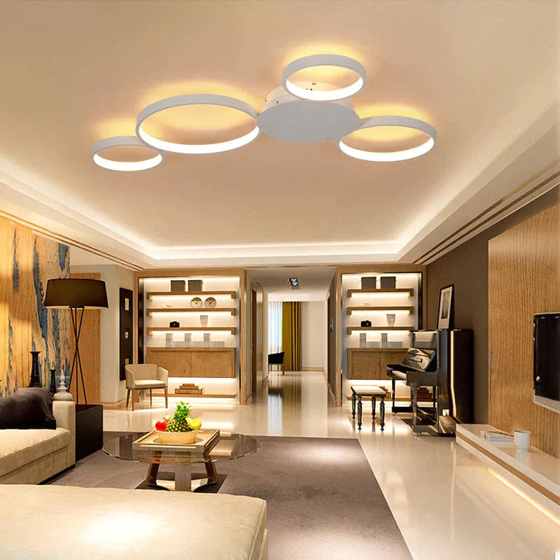 Coffee or White Finish Modern Led Ceiling Lights For Living Room Master Bedroom Home Deco Ceiling Lamp Fixtures