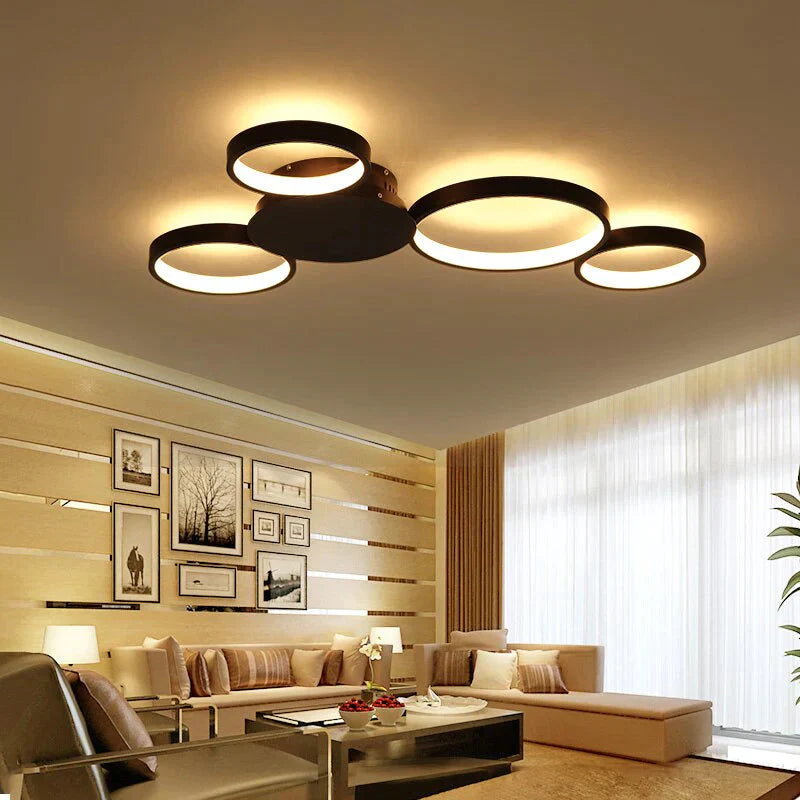 Coffee or White Finish Modern Led Ceiling Lights For Living Room Master Bedroom Home Deco Ceiling Lamp Fixtures