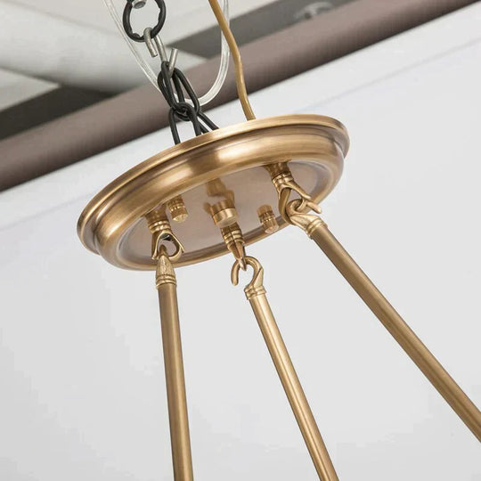 Copper Round 6 - 8 Light Chandelier For Bedroom Kitchen Dining Room Living