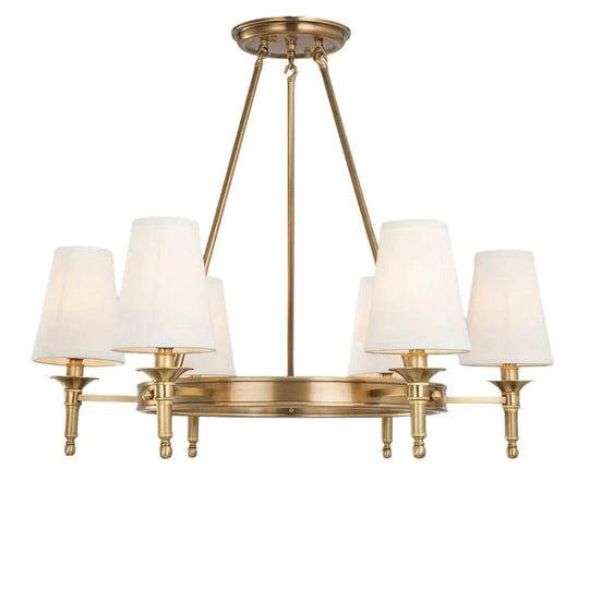 Copper Round 6 - 8 Light Chandelier for Bedroom Kitchen Dining Room Living Room