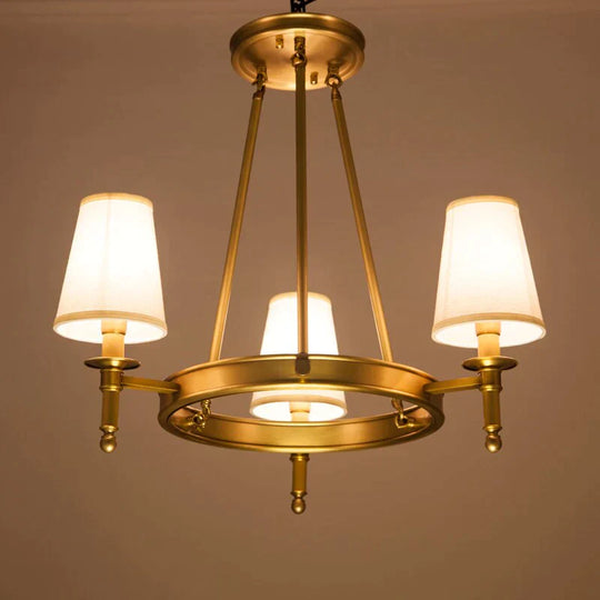 Copper Round 6 - 8 Light Chandelier For Bedroom Kitchen Dining Room Living