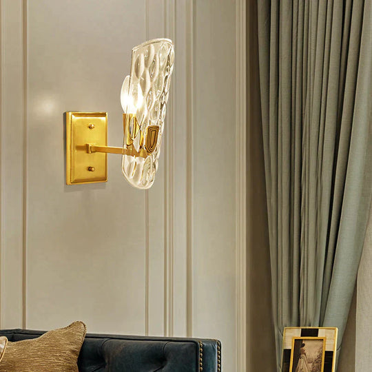 Copper Wall Lamp Light Luxury Bedroom Bedside Single-Headed Double-Headed Corridor Study Living Room