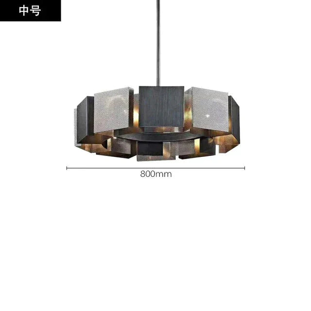 Cora - Postmodern Luxury Black Metal Iron art Round Chandelier