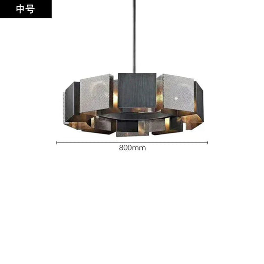 Cora - Postmodern Luxury Black Metal Iron Art Round Chandelier