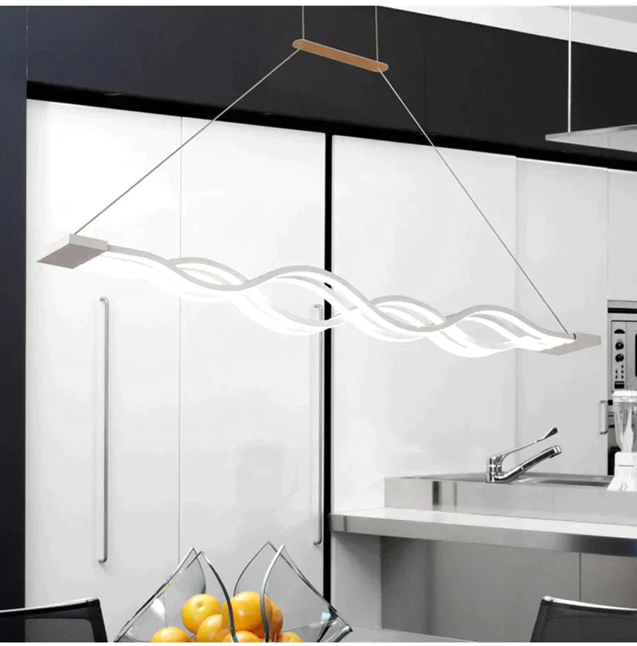 Creative Modern LED Pendant Lights Kitchen Acrylic lron Suspension Hanging Ceiling Lamp For Dinning Room Lamparas Colgantes