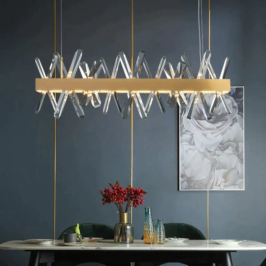 Crysta - Modern Crystal Chandelier For Living Room Dining Kitchen Island Lamp