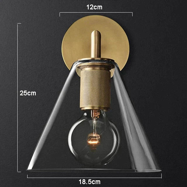 Darlene | Gold Wall Sconce D / 110V Lamp