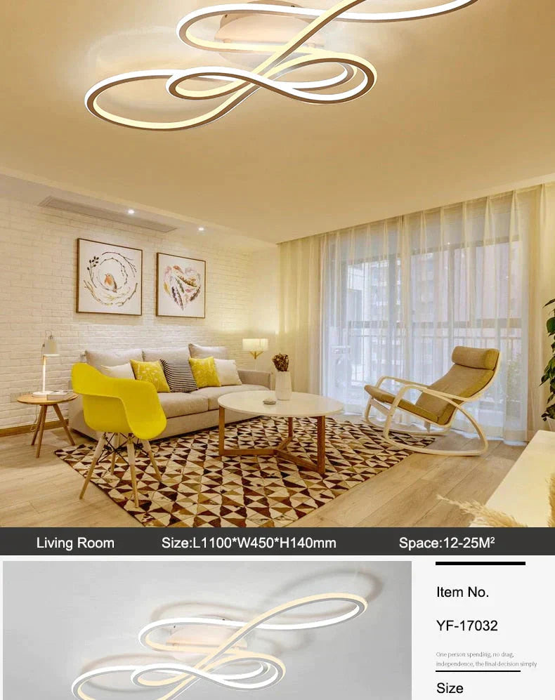 Double Glow Modern Led Ceiling Lights For Living Room Bedroom Lamparas De Techo Dimming Ceiling Lights Lamp Fixtures