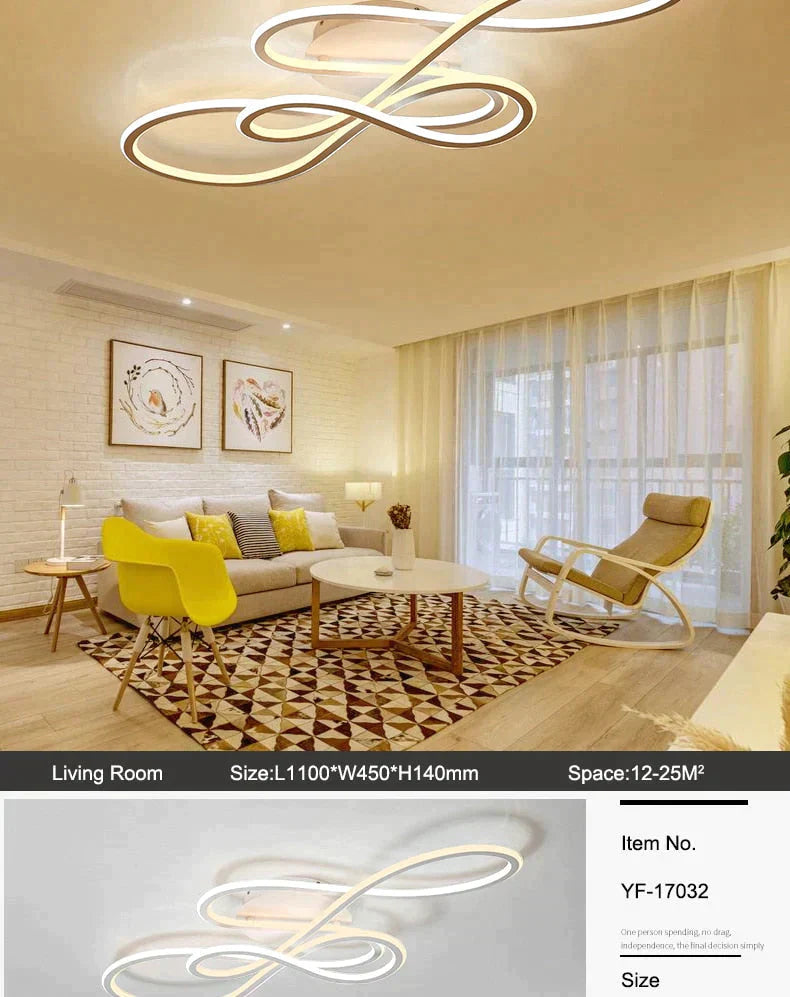 Double Glow Modern Led Ceiling Lights For Living Room Bedroom Lamparas De Techo Dimming Lamp